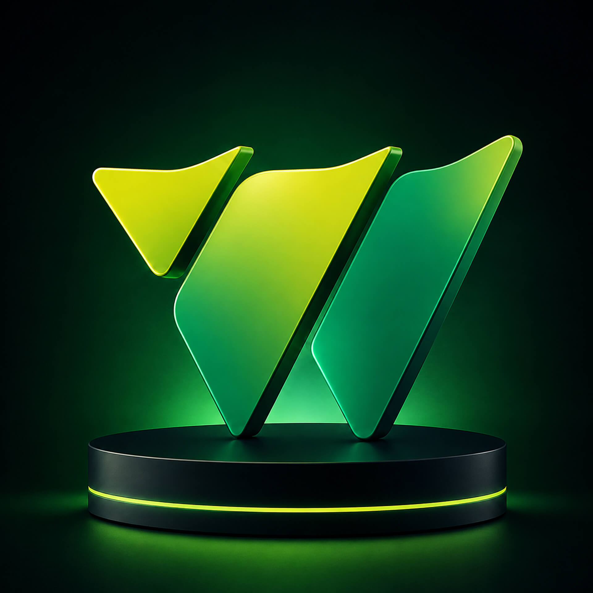 The Waymarks 3D logo mark